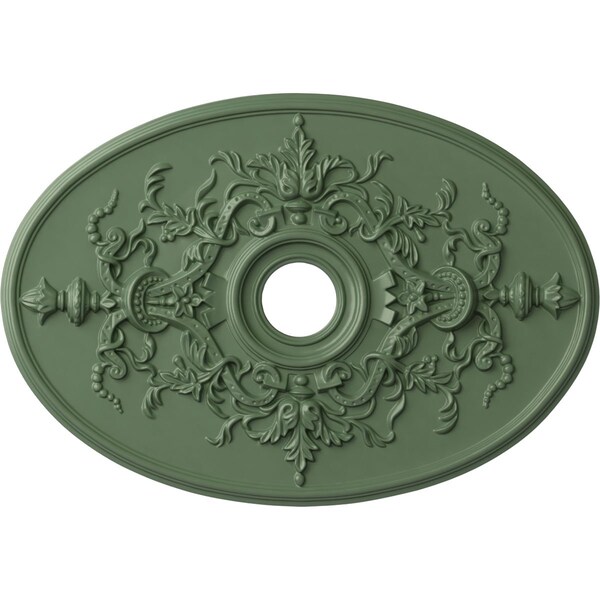 Ekena Millwork Alexa Medallion (Canopies up to 5 5/8"), 30 3/4"W x 21 1/4"H x 3 7/8"ID x 1 5/8"P, Athenian Green CM21X30ALAGF - main